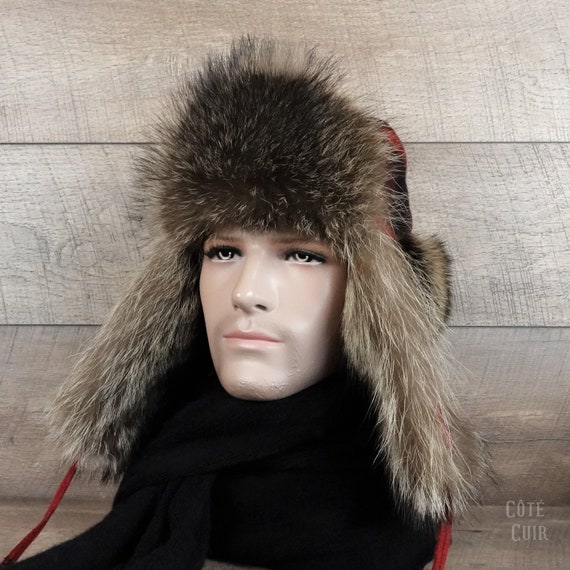 Stay Warm In Traditional Style, Buffalo Fur Trapper Hat