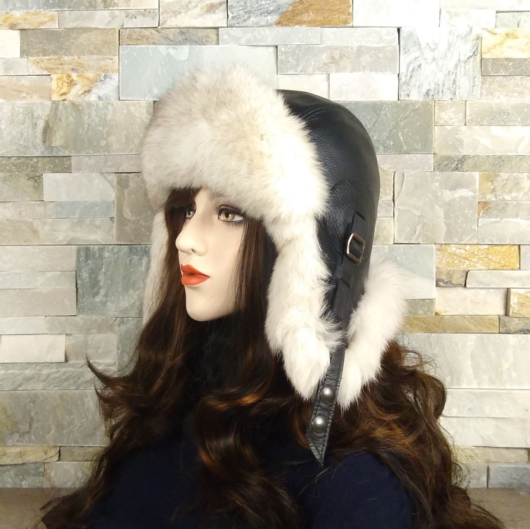 国内で当店のみ EMBRYO - Fox Faux Fur Trapper Hat EMBRYO Fox Faux Fur Trapper Hat