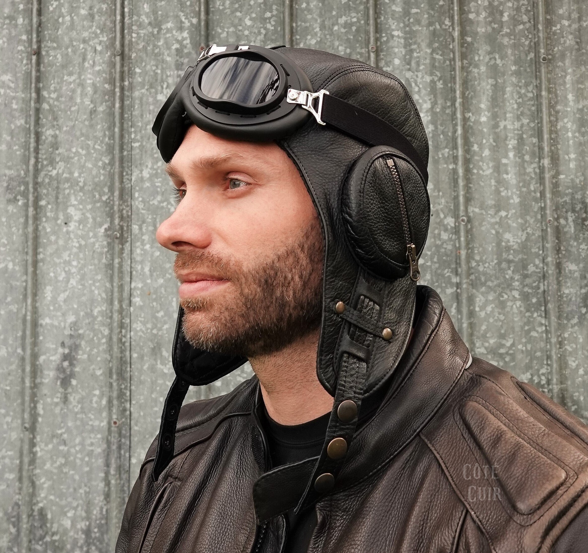 Flight Helmet Vintage Pilot Hat 5+ Thousand Leather Pilot Helmet