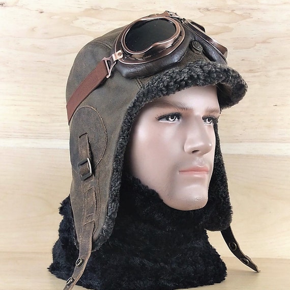Men's Sheepskin Hat Gray Shearling 