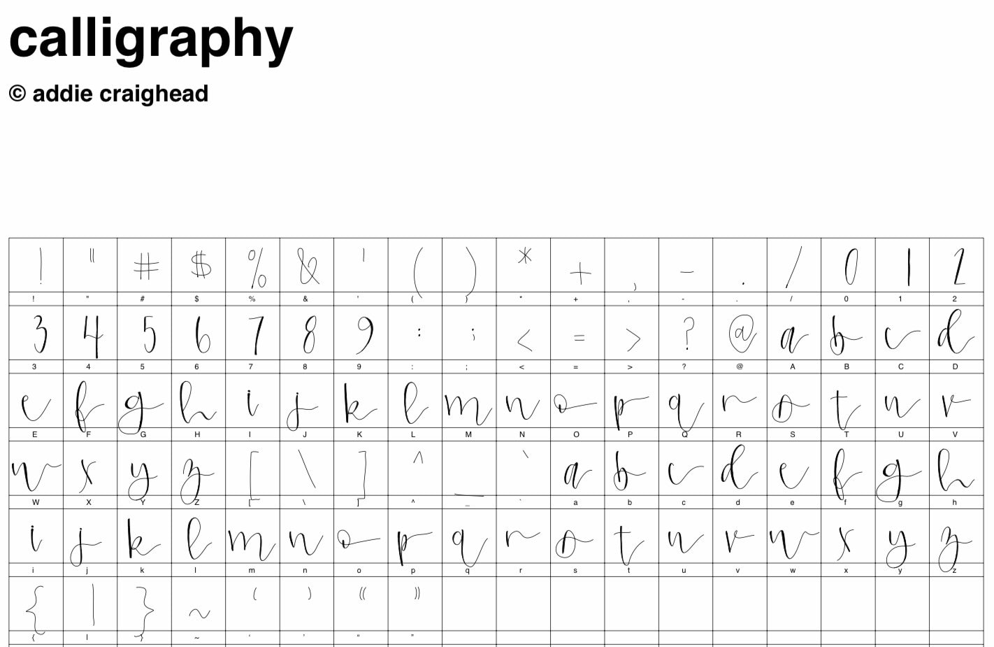 Calligraphy Font - Etsy