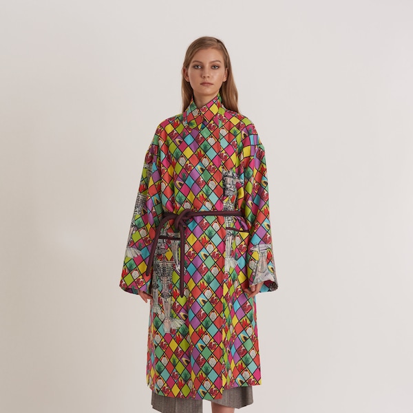 Unisex Silk Absinthe COAT-DRESS