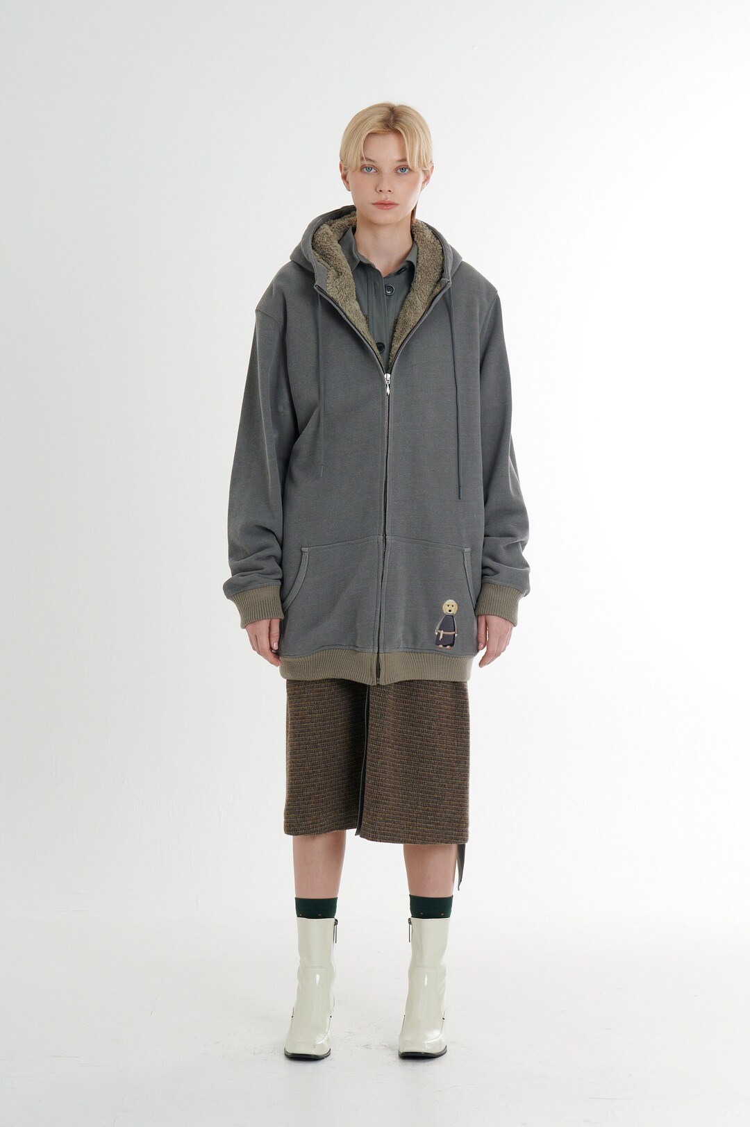 Unisex Overfit Eskimo Lining Dog Embroidery Cotton Zurry Etsy