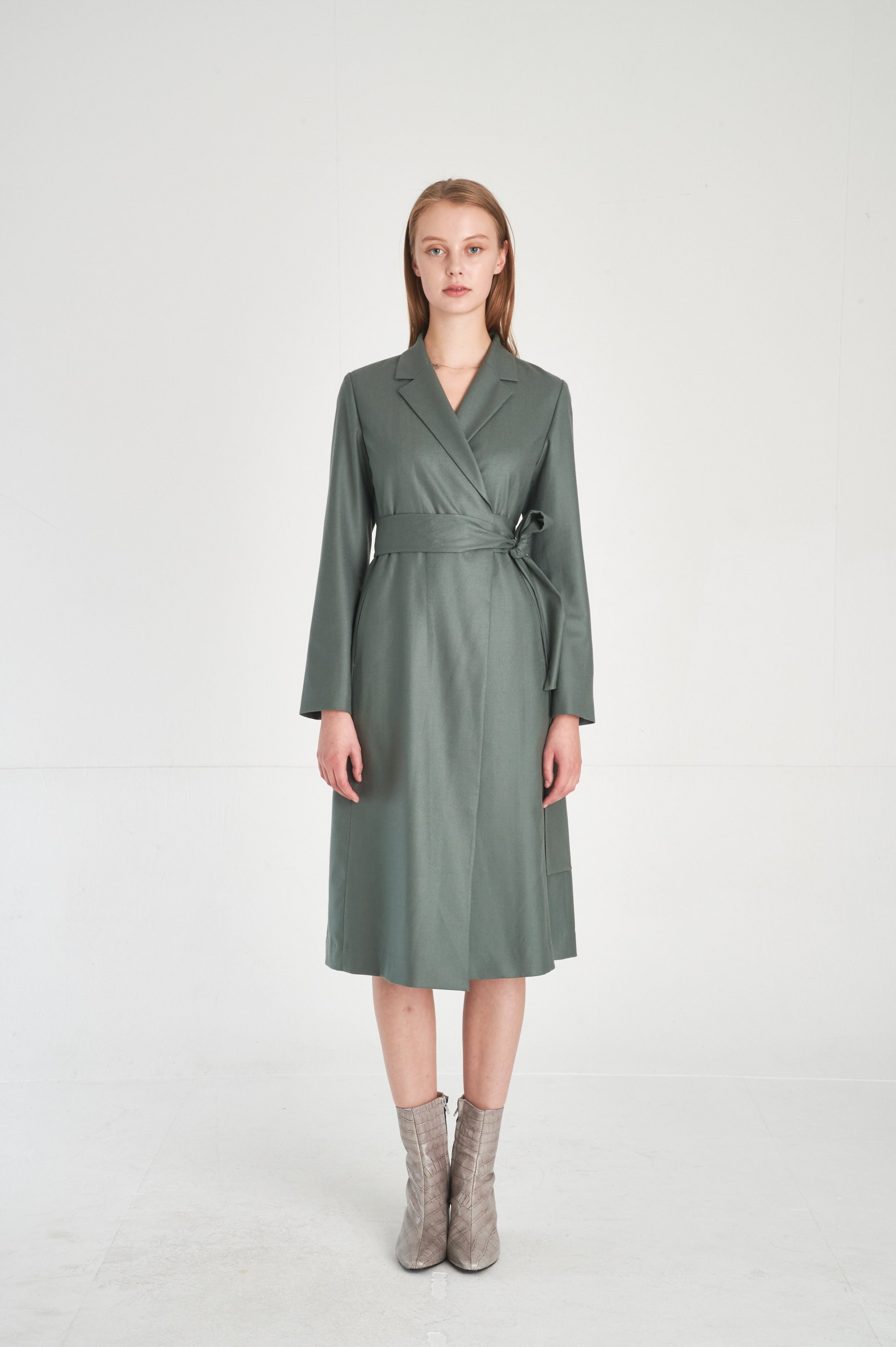 deep sea green dress Oceans Away Deep Cowl Mini Dress main image 0
