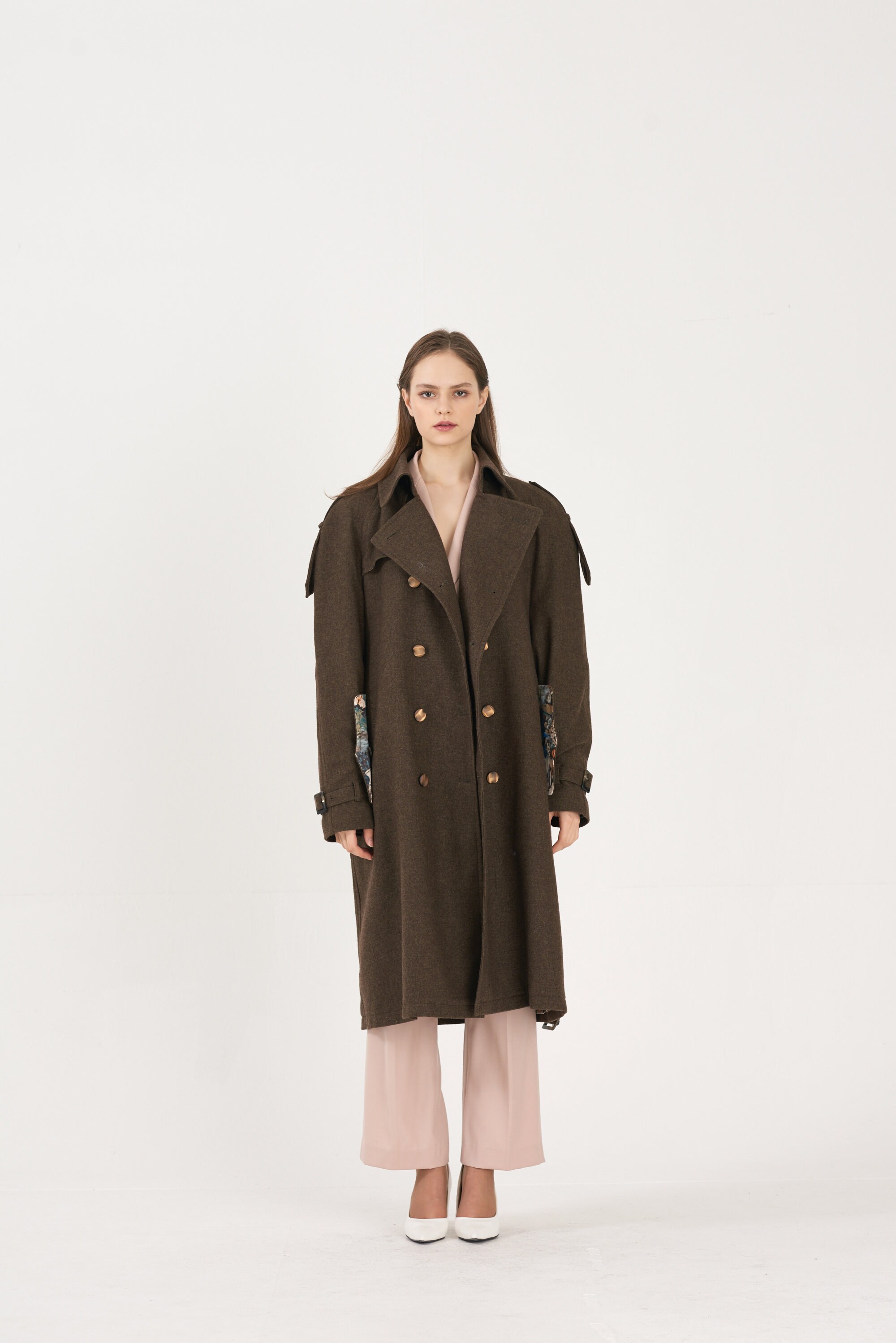 Unisex Wool Oversize Trench Coat_melange KHAKI W Etsy Ireland
