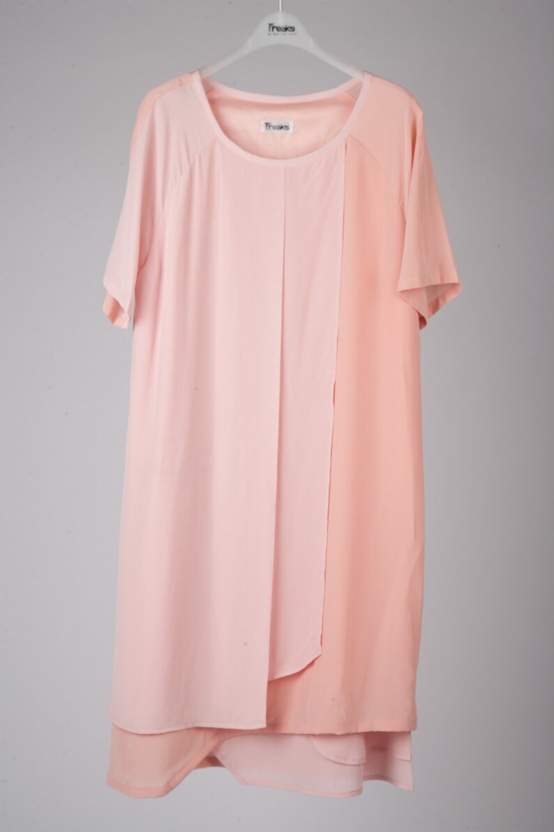 Architectural Loose Fit Sweet Dress_Indigo-Pink image 5