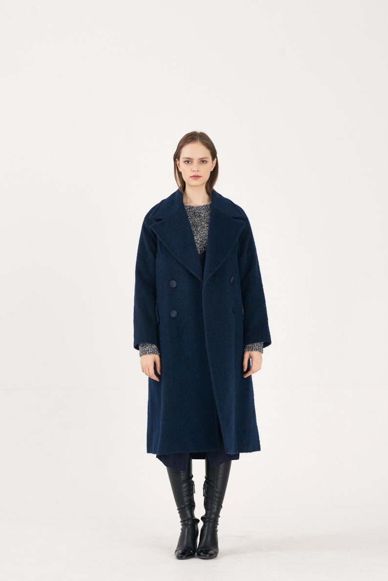 Royal Classical Alpaca Oversize LONG-COAT_DARK-GREEN image 1