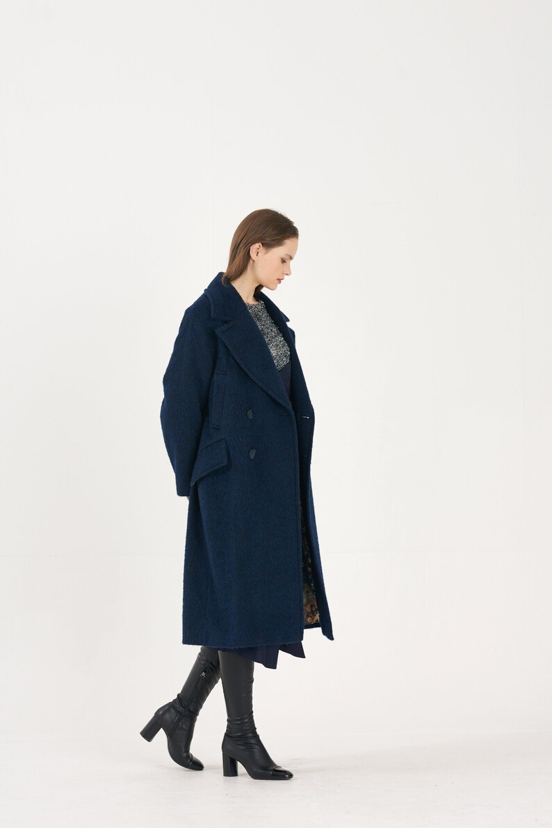 Royal Classical Alpaca Oversize LONG-COAT_DARK-GREEN image 7