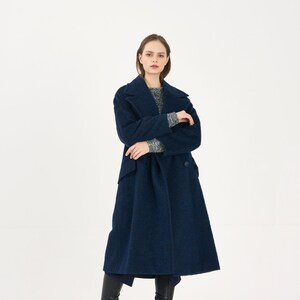 Royal Classical Alpaca Oversize LONG-COAT_DARK-GREEN image 2