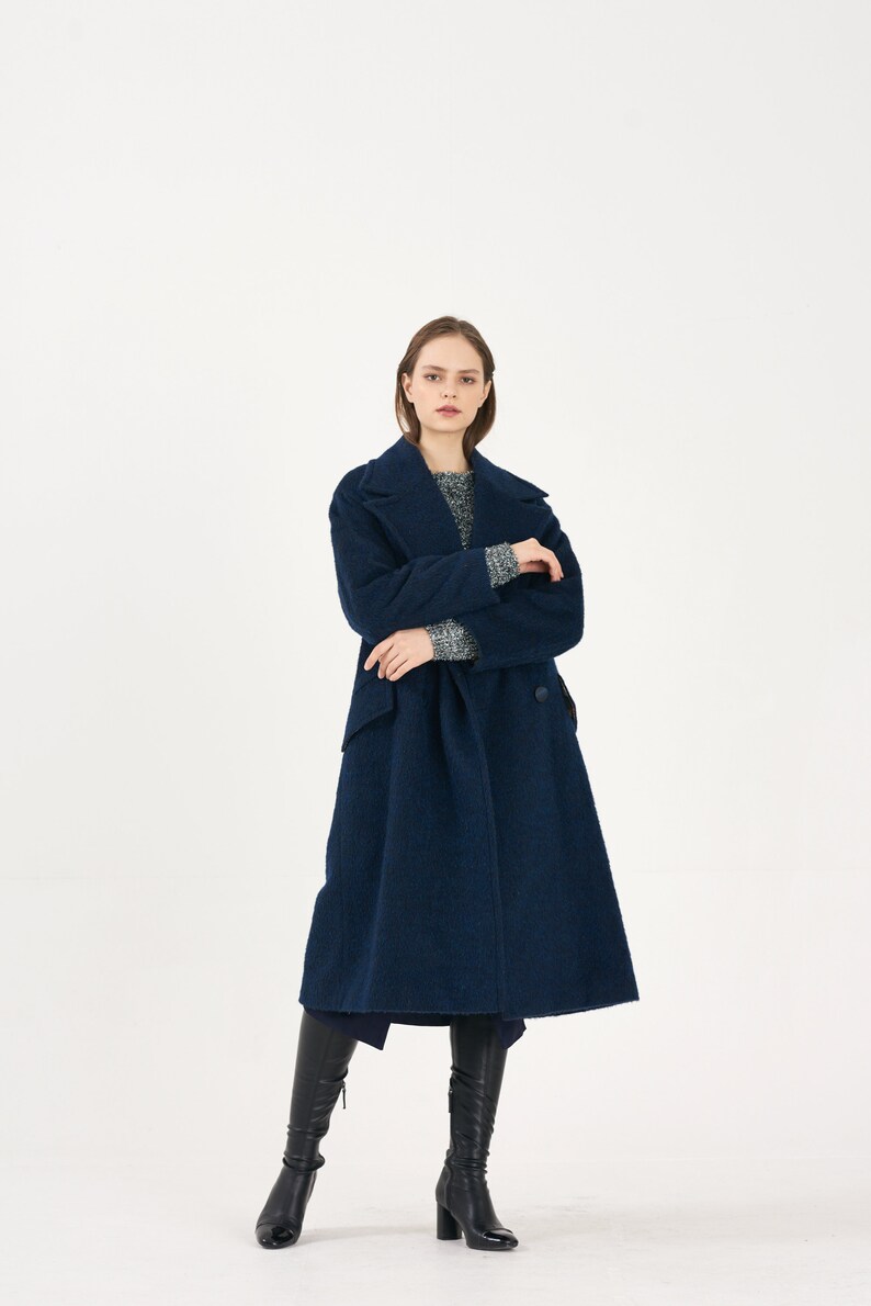 Royal Classical Alpaca Oversize LONG-COAT_DARK-GREEN image 2