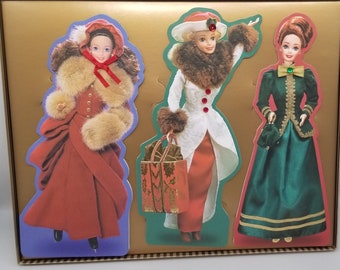 Barbie Christmas Card Collection Victorian 1996 New in Box