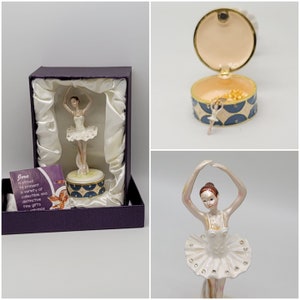 Ballerina Trinket Box with Bonus Ballerina Necklace Boxed Jere image 1