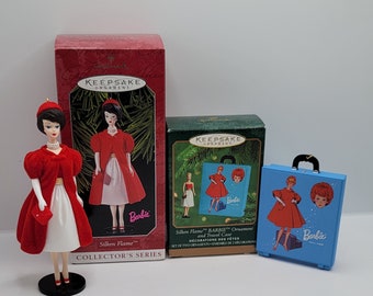 Barbie Silken Flame Collection Hallmark Keepsake Boxed Ornaments