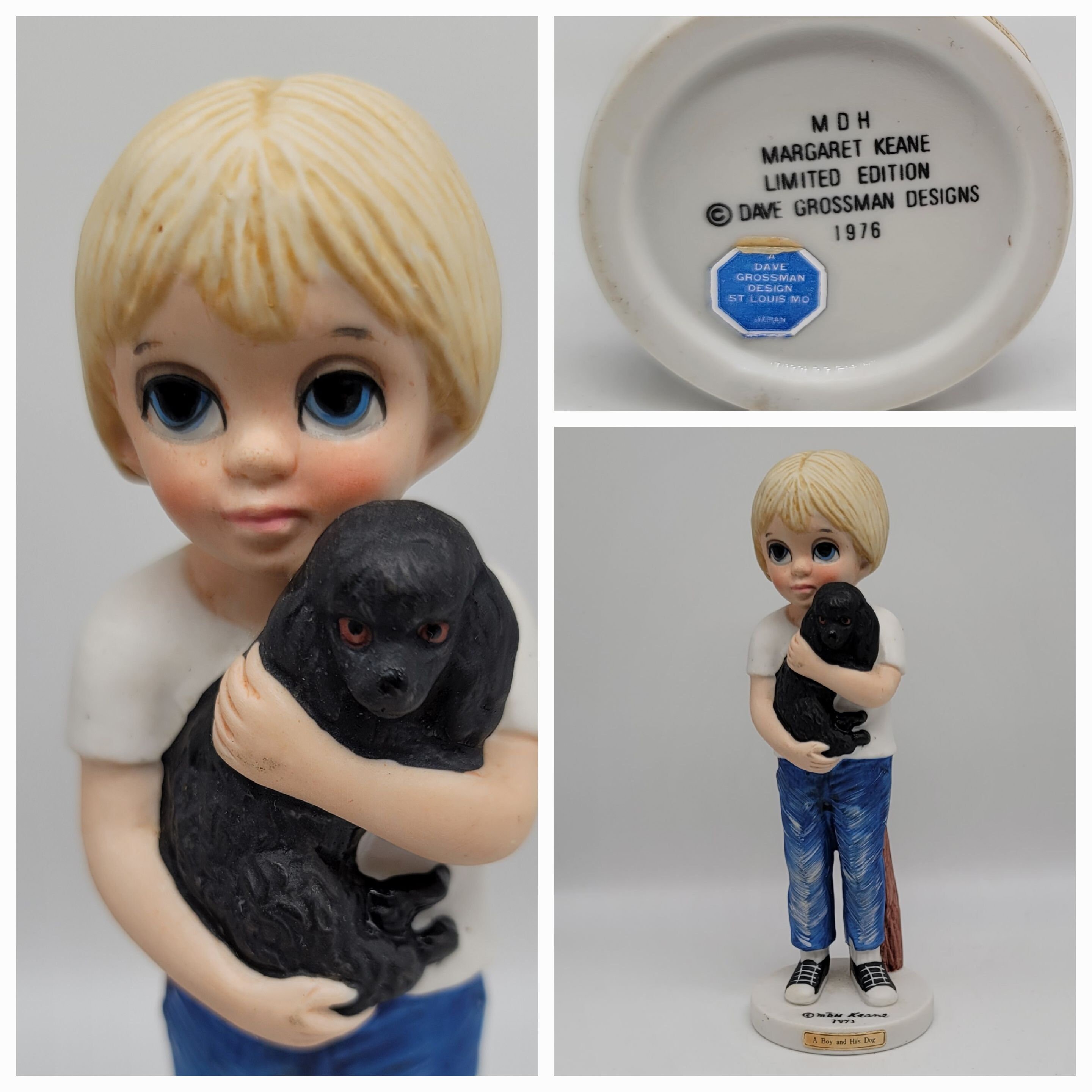Big Eye Boy and Dog Sad Eye Dog Margaret Keane 1976 - Etsy