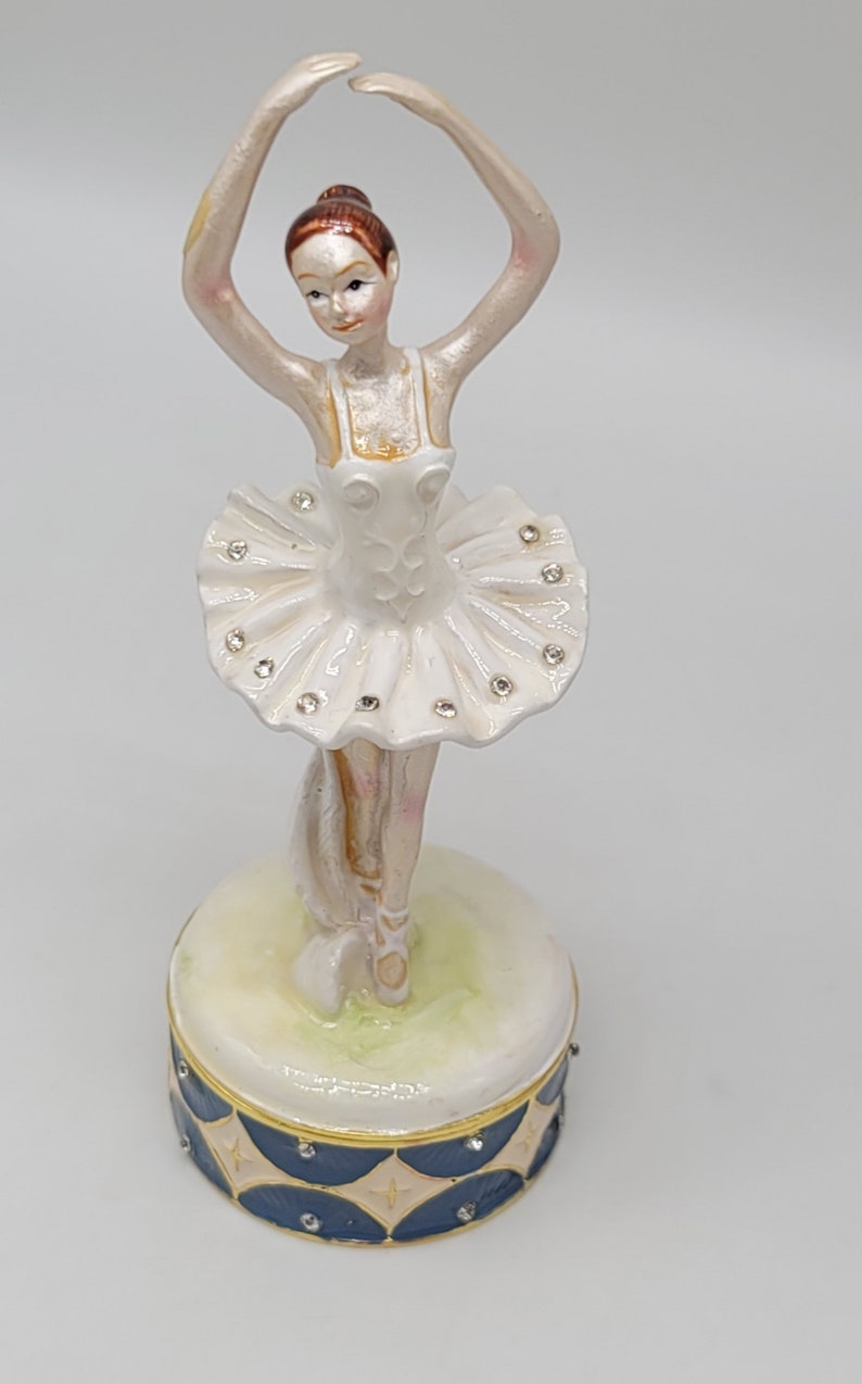 Ballerina Trinket Box with Bonus Ballerina Necklace Boxed Jere image 8