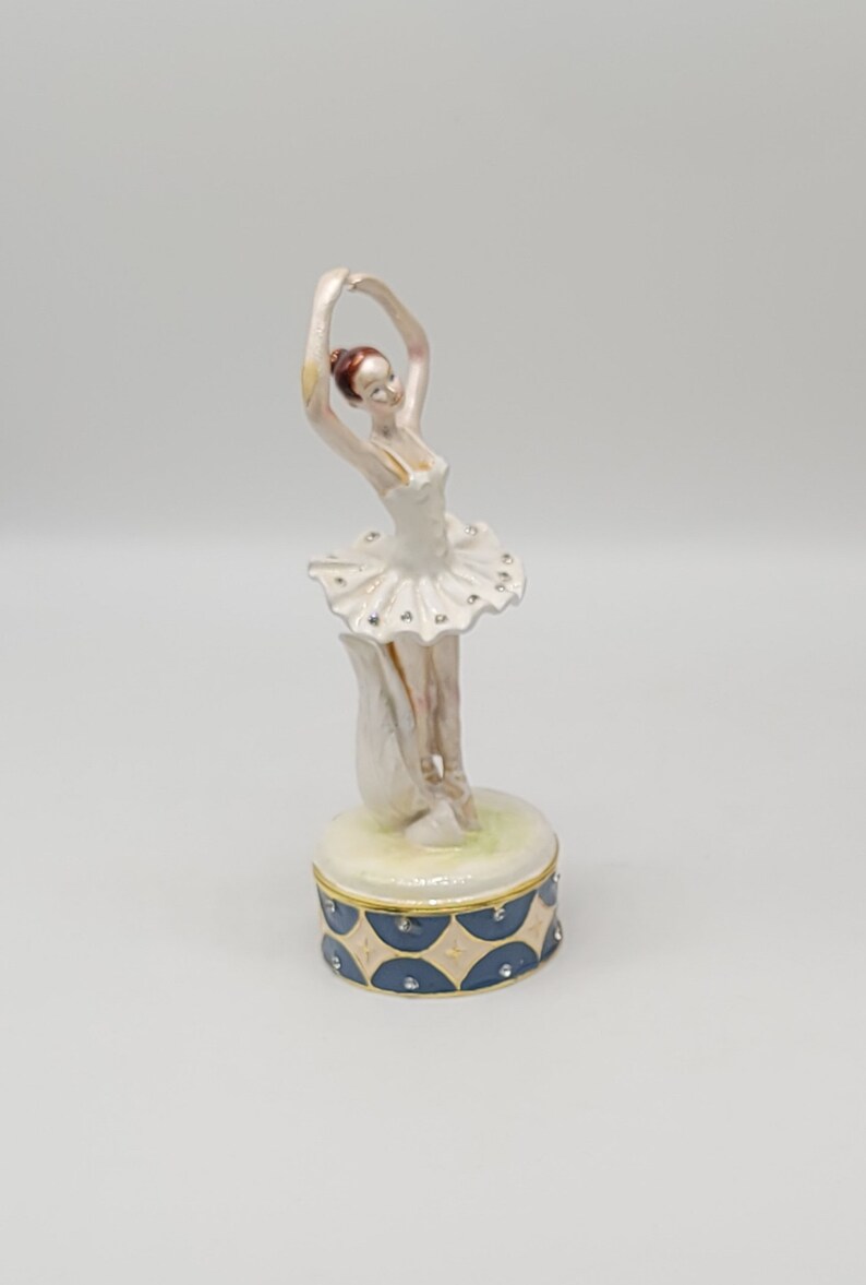 Ballerina Trinket Box with Bonus Ballerina Necklace Boxed Jere image 9