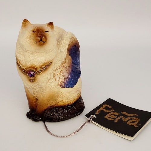 Siamese Cat Angel Cat Windstone Editions Siamese Cat with Flap Wings shops Angel Cat M. Pena