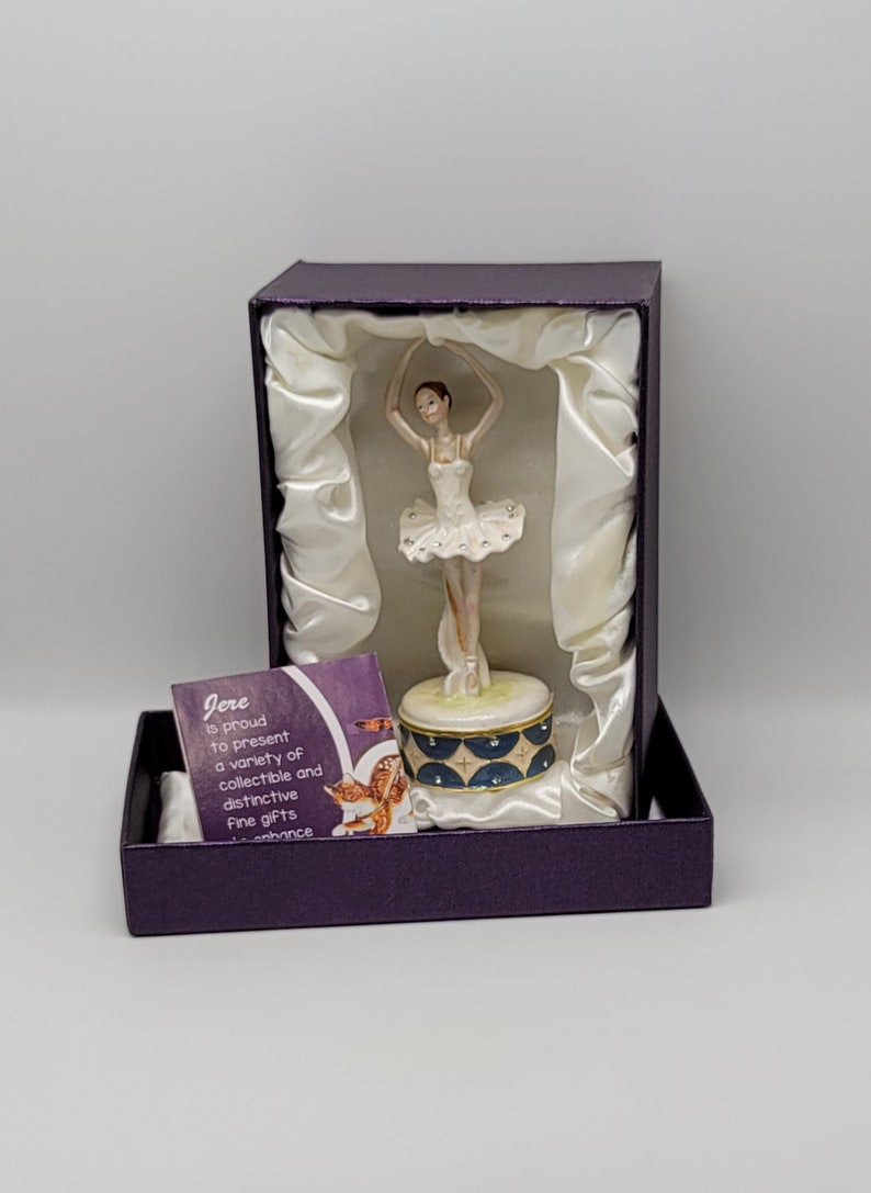 Ballerina Trinket Box with Bonus Ballerina Necklace Boxed Jere image 2