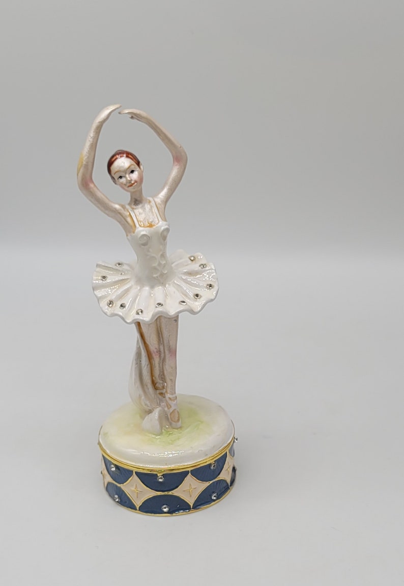 Ballerina Trinket Box with Bonus Ballerina Necklace Boxed Jere image 7