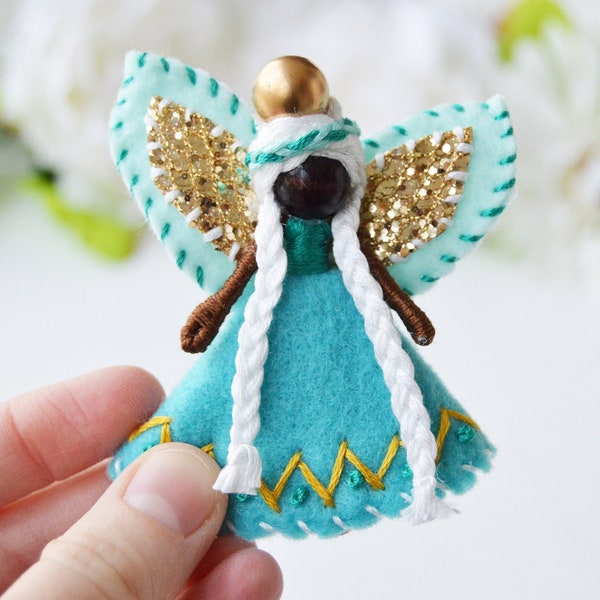 felt fairy doll, miniature fairy doll, fairy figure, gifts for girls, waldorf fairy doll