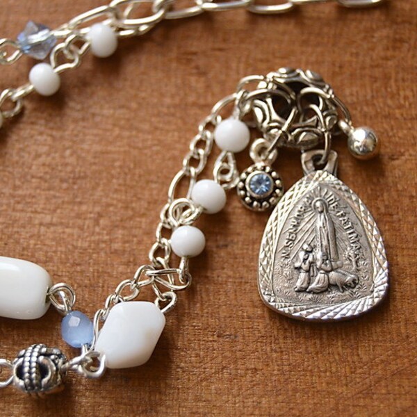 Religious Catholic Jewelry - Virgin Mary Necklace, Our Lady of Fatima, Blessed Mother, Catholic Religious Necklace, Religious Jewelry