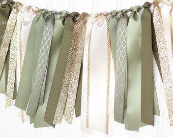 olive green baby shower decorations