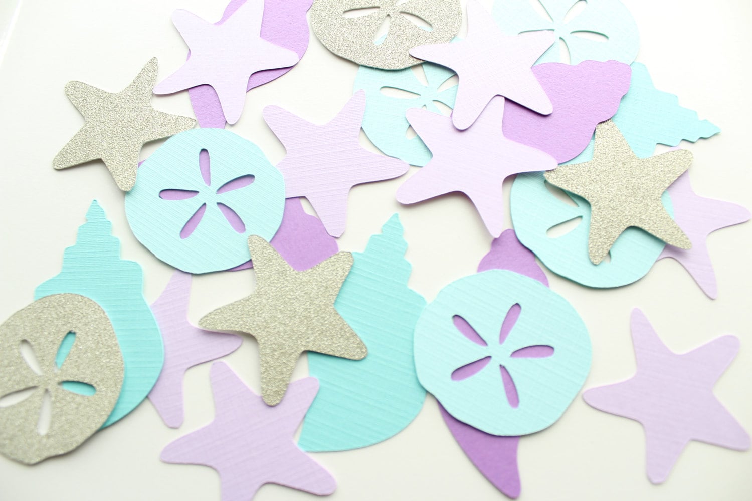 Under the Sea Lavender and Mint Table Confetti Purple and Aqua Mermaid Confetti 100 pcs