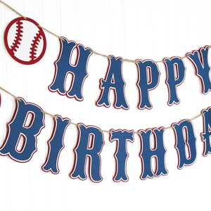 Personalized Baseball Birthday Banner | Baseball Party Decorations