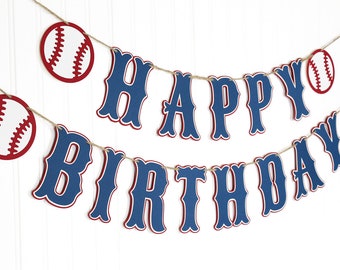 Personalized Baseball Birthday Banner | Baseball Party Decorations