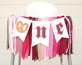 Oktoberfest ONE High Chair Banner for Girls