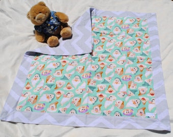 Seven Dwarves flannel baby blanket-Large