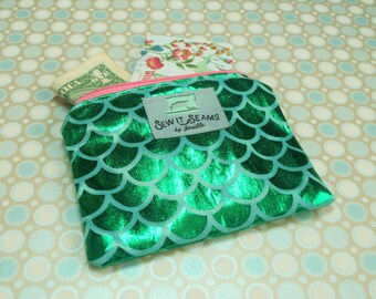 Mermaid zipper pouch- Small size