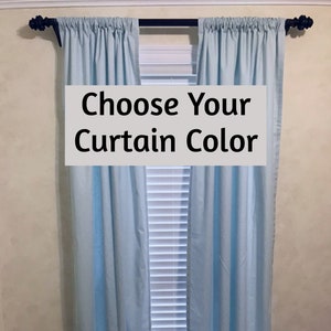 36 Colors - Cotton Curtain Panels, Window Treatments, Nursery Curtains - Choose Your Color