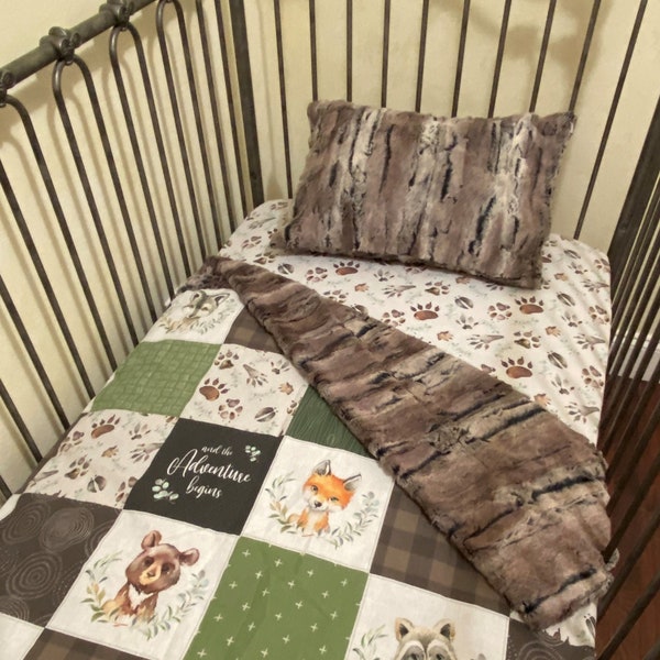 Woodland Bedding Etsy