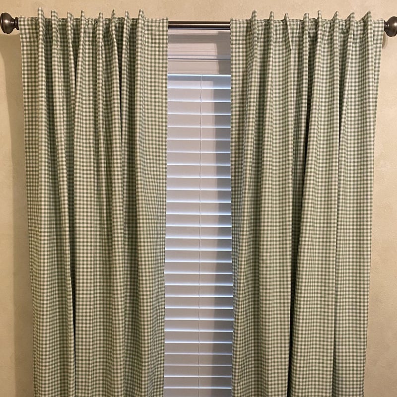 Gingham Curtains - Etsy