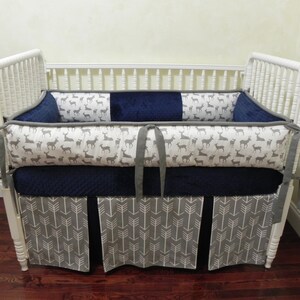 navy boy crib bedding