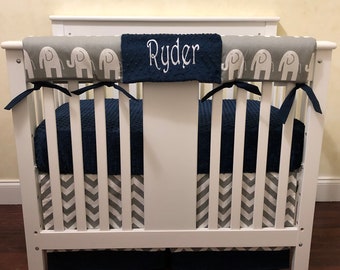 elephant mini crib bedding