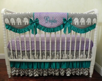 Teal Crib Bedding Etsy