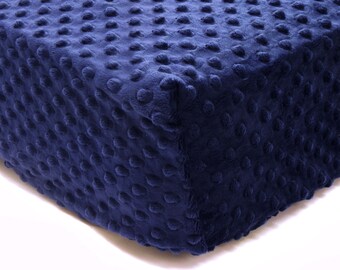 minky dot crib sheet