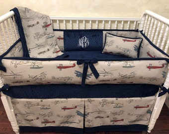 plane crib set