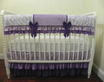 dark purple crib bedding