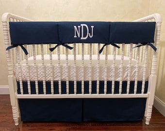 navy blue crib bedding