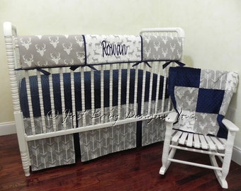 baby boy bedding set rowan boy crib bedding crib rail cover deer baby bedding gray arrows and navy baby bedding 1 4 pieces - Baby Boy Crib Bedding baby boy bedding set rowan boy crib bedding crib rail cover deer baby bedding gray arrows and navy baby bedding 1 4 pieces - Baby Boy Crib Bedding