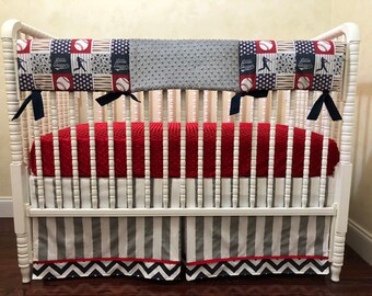vintage sports crib bedding