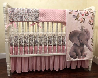 baby girl elephant bedding