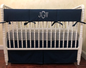 gray crib bedding boy