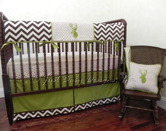olive green crib bedding