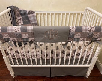 Brown Crib Bedding Etsy