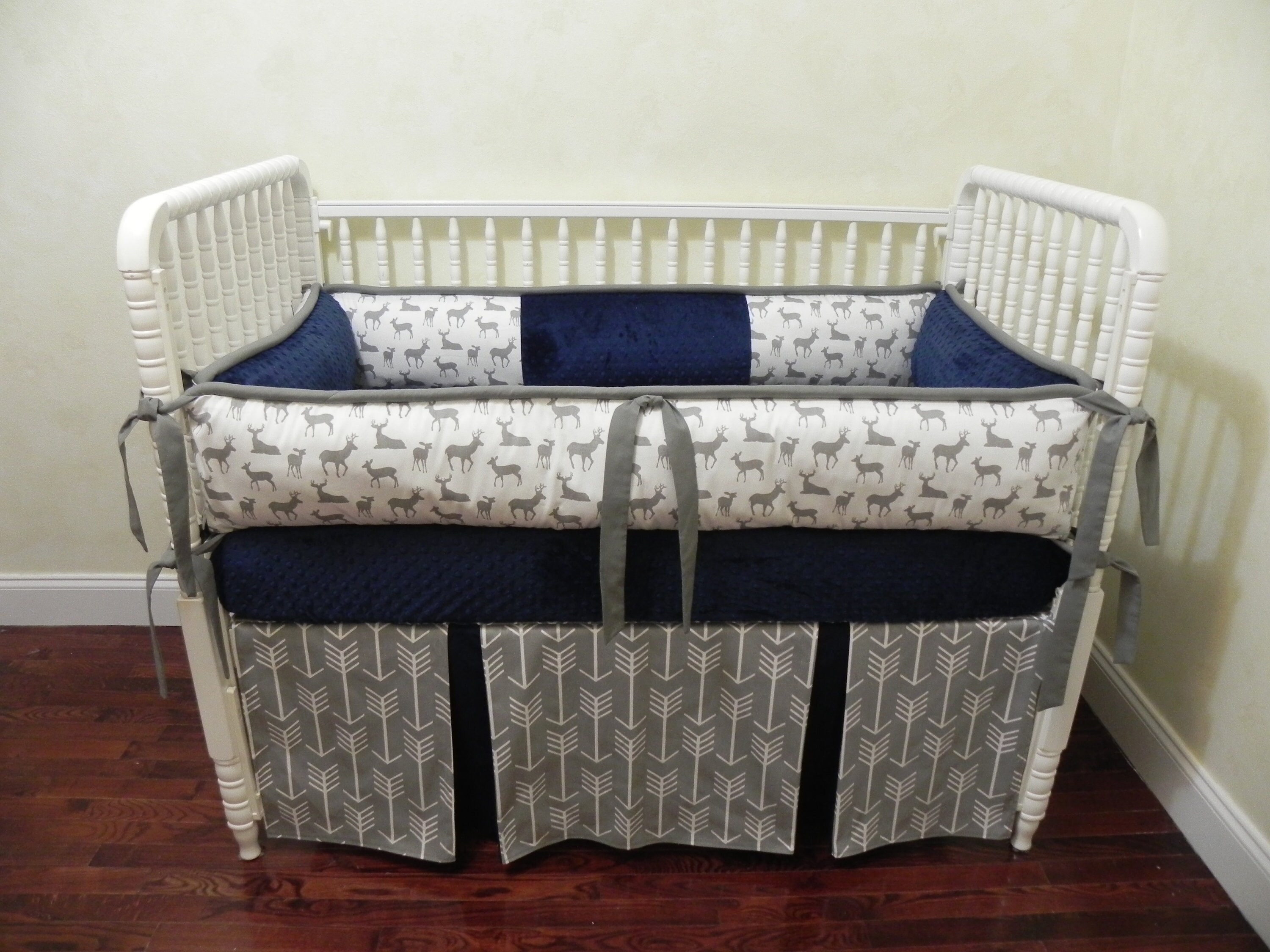 navy crib bedding