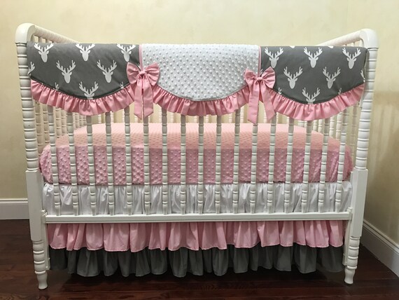 girl deer crib bedding